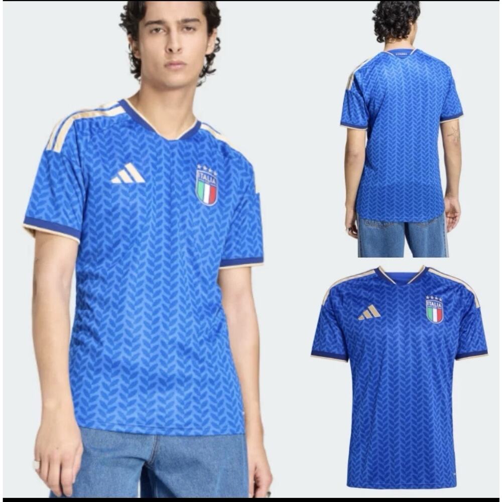 NWT Adidas Italy 26 Home Jersey Men Shirt Bold Blue Size 2XL